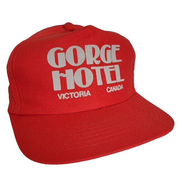 GORGE HOTEL Victoria BC Canada Hat Snapback Vintage 80s Cap Trucker - Picture 1 of 9